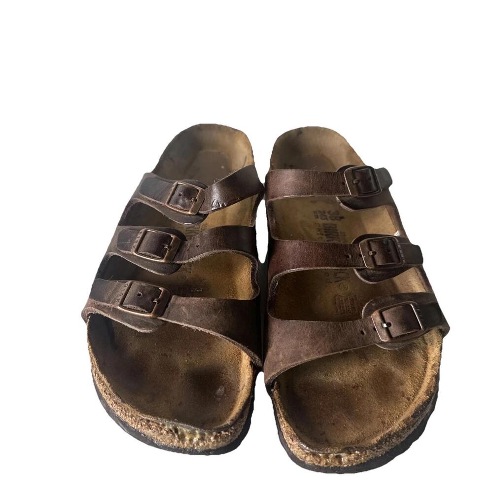 Birkenstock  Florida Mocha Birkibuc Soft Footbed  Size US 7 EU 38